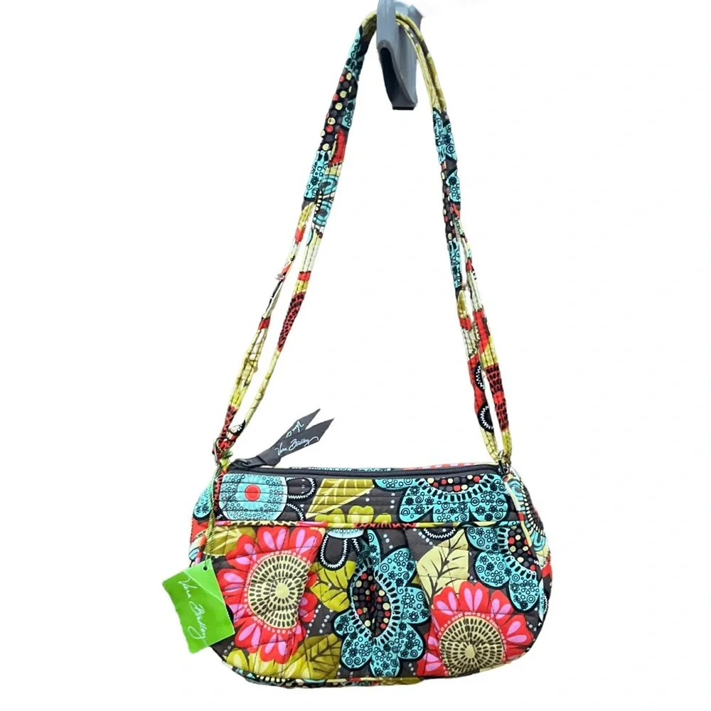 NWT Vera Bradley | Frannie Flower Shower Quilted Floral Shoulder Crossbo… - Picture 2 of 15